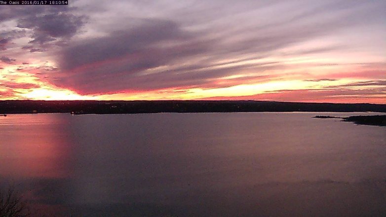 Lake Travis webcam, January 17, 2016 5:15 PM CT