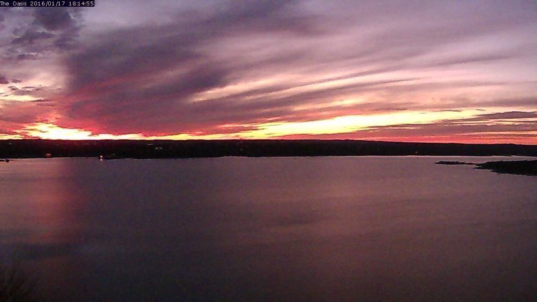 Lake Travis webcam, January 17, 2016 5:20 PM CT