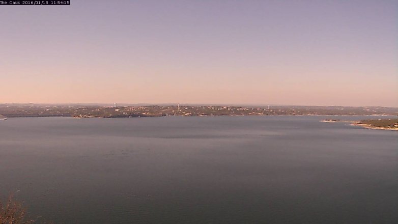 Lake Travis webcam, January 18, 2016 11:00 AM CT