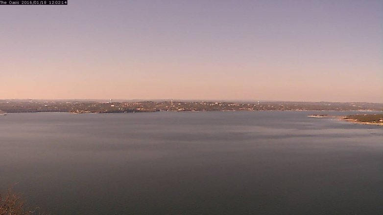 Lake Travis webcam, January 18, 2016 11:10 AM CT