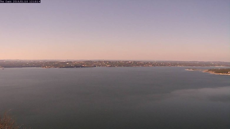 Lake Travis webcam, January 18, 2016 11:25 AM CT