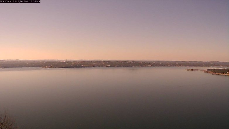 Lake Travis webcam, January 18, 2016 12:45 PM CT