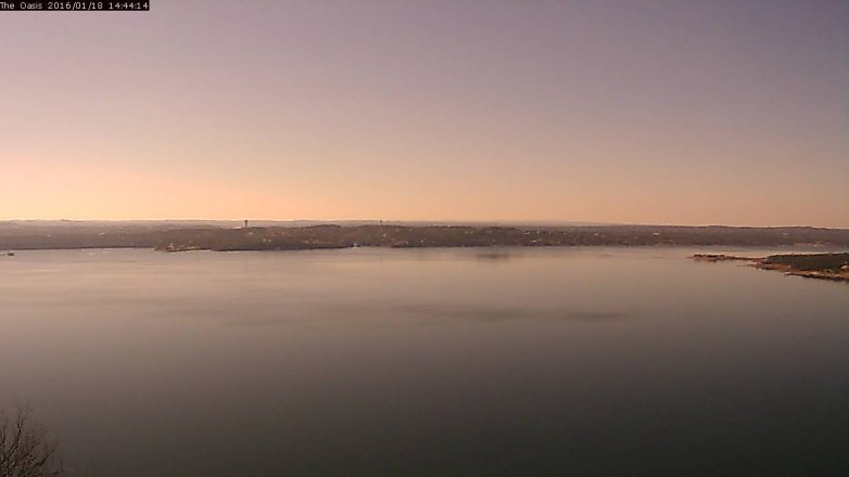 Lake Travis webcam, January 18, 2016 1:50 PM CT