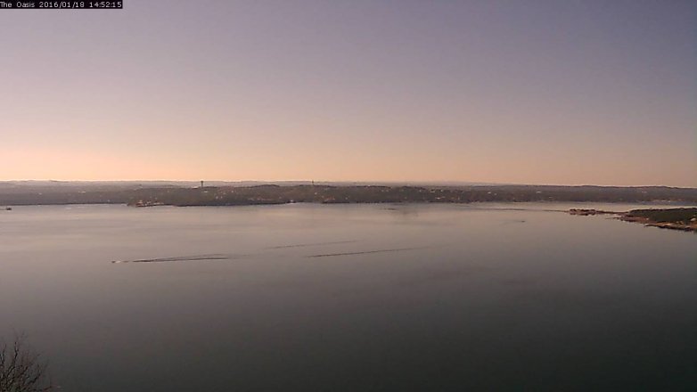 Lake Travis webcam, January 18, 2016 2:00 PM CT