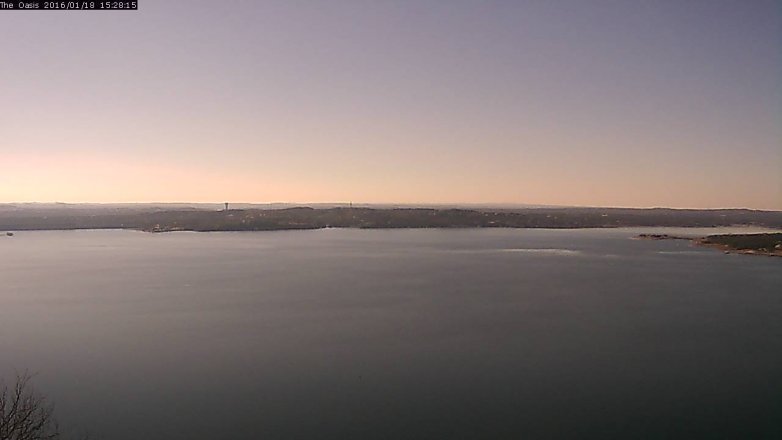 Lake Travis webcam, January 18, 2016 2:35 PM CT