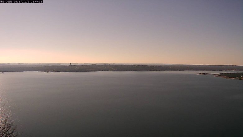 Lake Travis webcam, January 18, 2016 2:50 PM CT