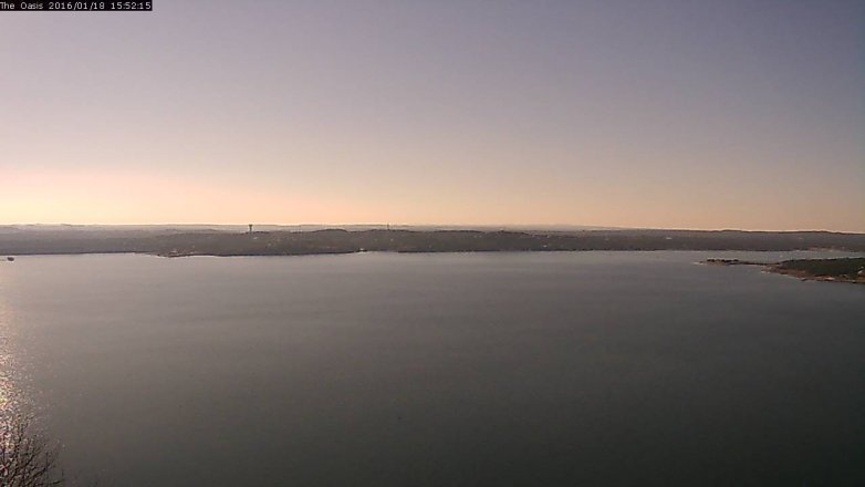 Lake Travis webcam, January 18, 2016 3:00 PM CT