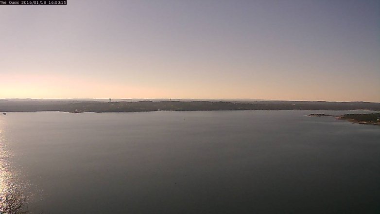 Lake Travis webcam, January 18, 2016 3:05 PM CT