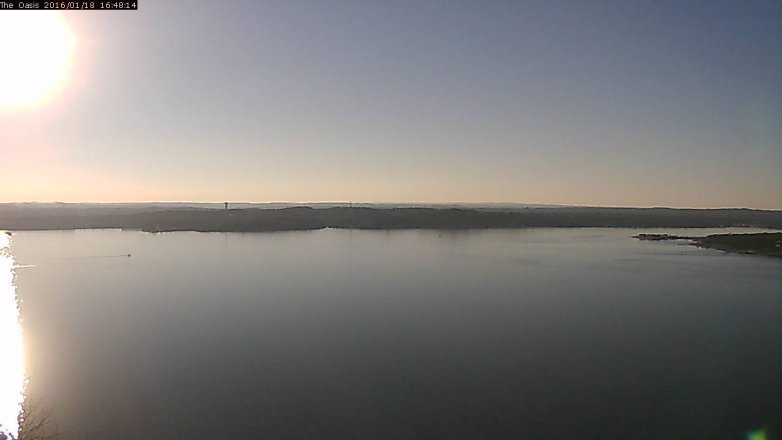 Lake Travis webcam, January 18, 2016 3:55 PM CT