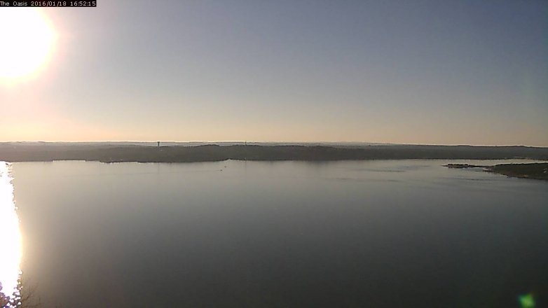 Lake Travis webcam, January 18, 2016 4:00 PM CT