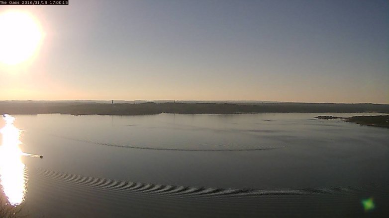 Lake Travis webcam, January 18, 2016 4:05 PM CT