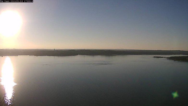 Lake Travis webcam, January 18, 2016 4:15 PM CT