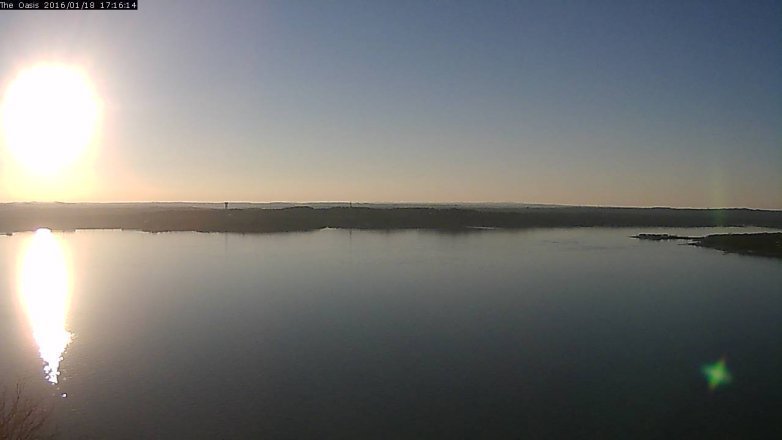 Lake Travis webcam, January 18, 2016 4:20 PM CT