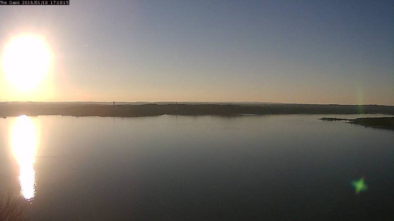 Lake Travis webcam, January 18, 2016 4:25 PM CT