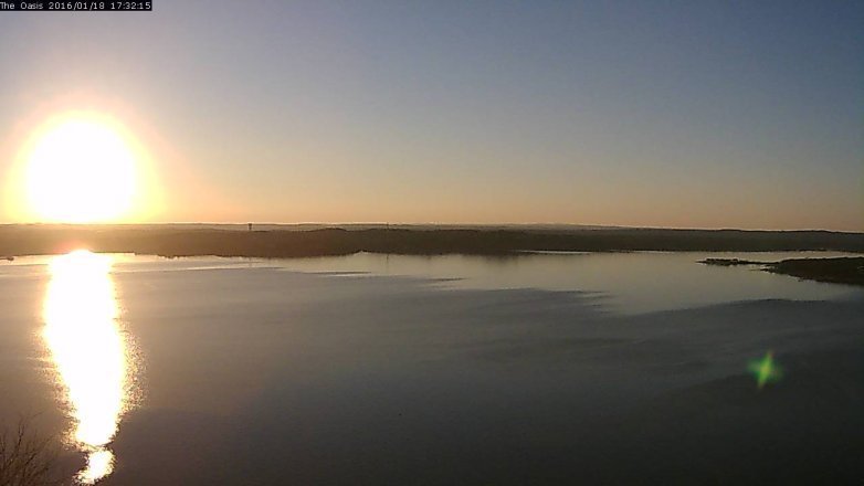 Lake Travis webcam, January 18, 2016 4:40 PM CT