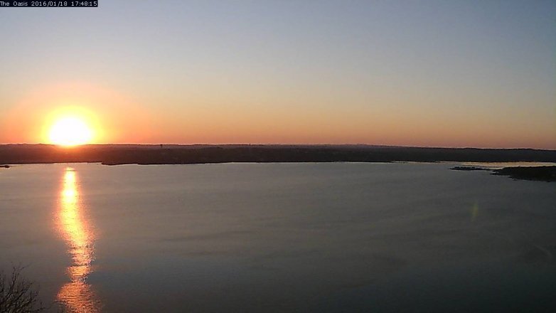 Lake Travis webcam, January 18, 2016 4:55 PM CT