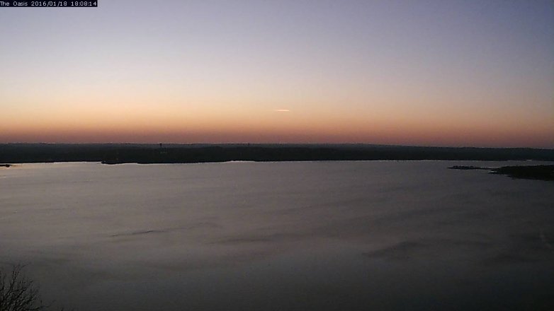 Lake Travis webcam, January 18, 2016 5:15 PM CT