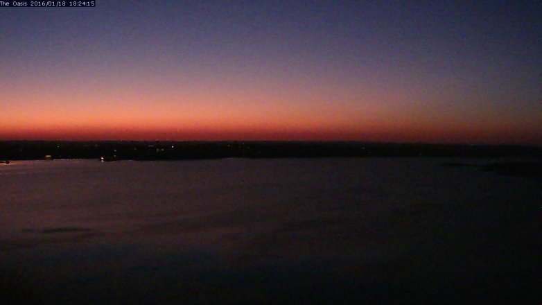 Lake Travis webcam, January 18, 2016 5:30 PM CT
