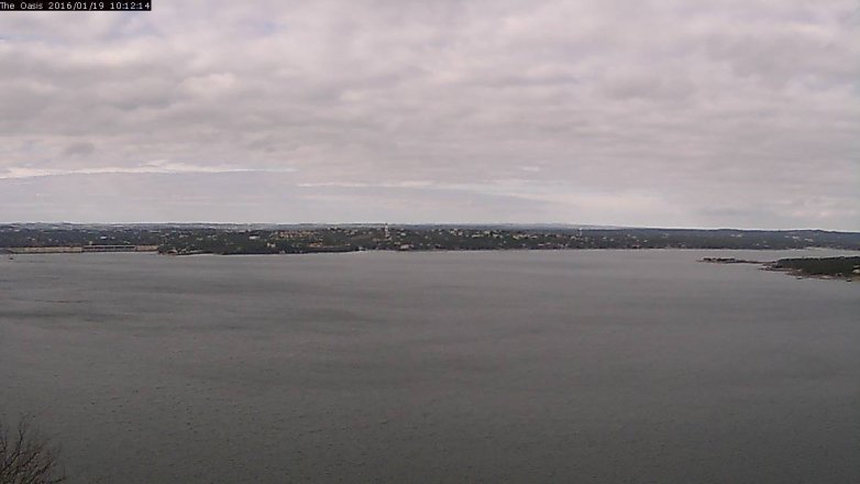 Lake Travis webcam, January 19, 2016 9:20 AM CT