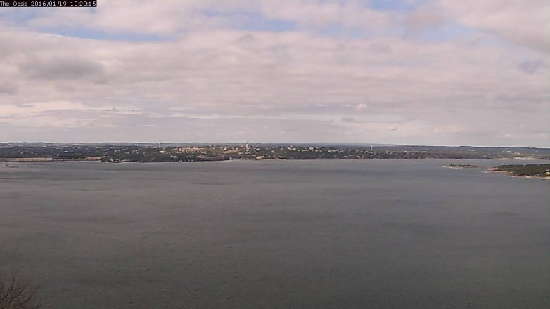 Lake Travis webcam, January 19, 2016 9:35 AM CT