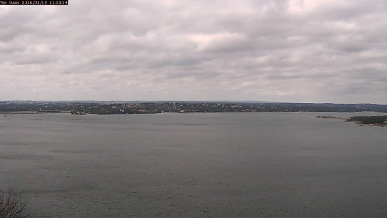 Lake Travis webcam, January 19, 2016 10:25 AM CT