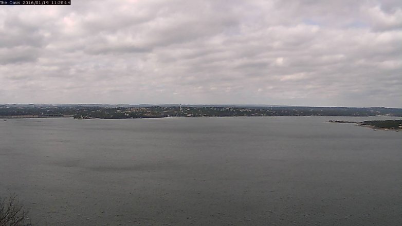 Lake Travis webcam, January 19, 2016 10:35 AM CT