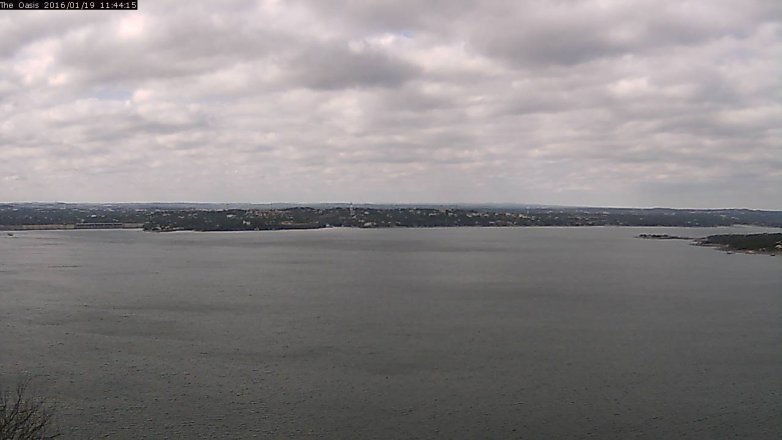 Lake Travis webcam, January 19, 2016 10:50 AM CT