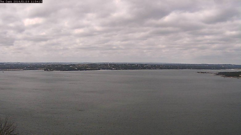 Lake Travis webcam, January 19, 2016 11:00 AM CT