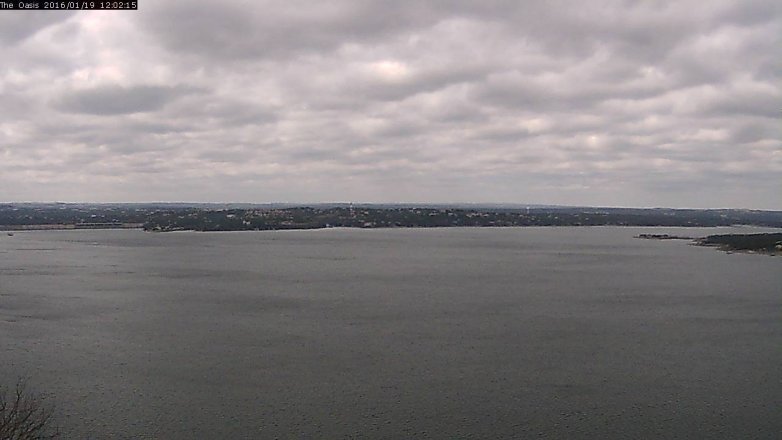 Lake Travis webcam, January 19, 2016 11:10 AM CT
