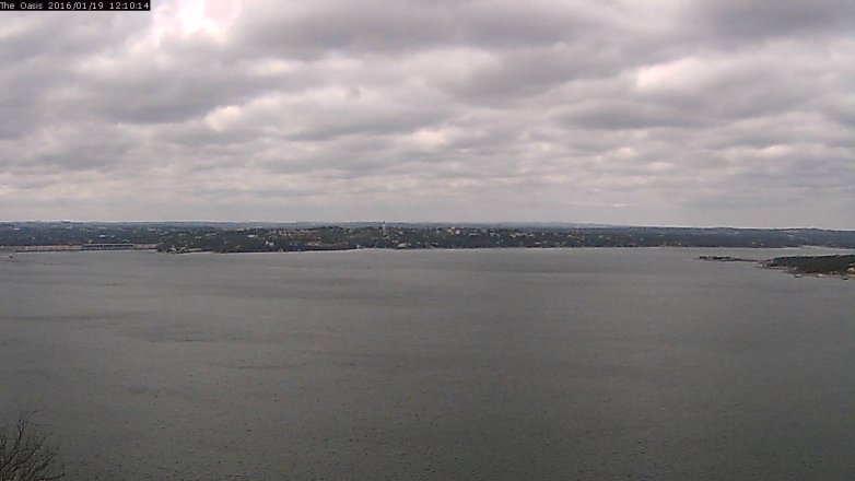 Lake Travis webcam, January 19, 2016 11:15 AM CT