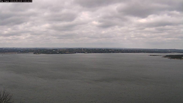 Lake Travis webcam, January 19, 2016 11:20 AM CT