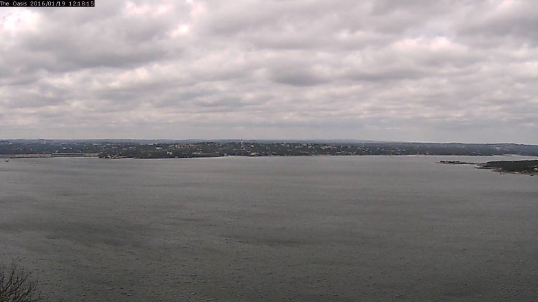 Lake Travis webcam, January 19, 2016 11:25 AM CT