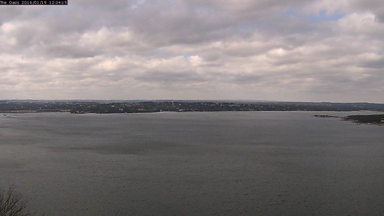 Lake Travis webcam, January 19, 2016 11:40 AM CT