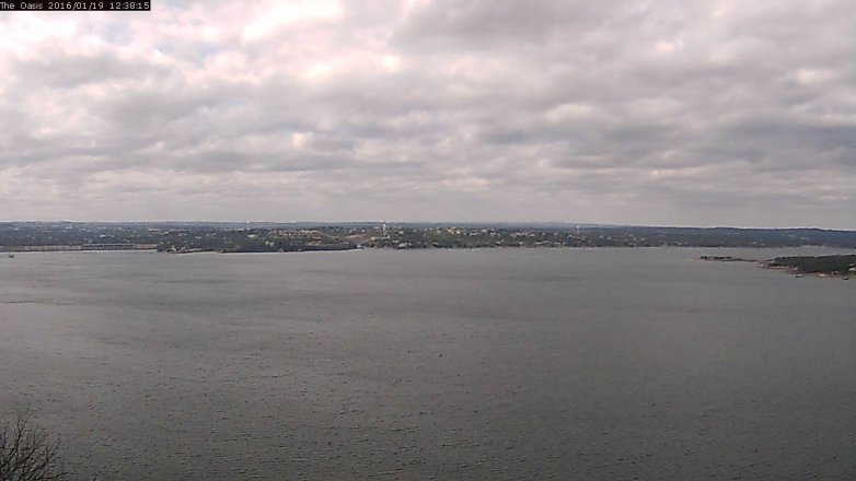 Lake Travis webcam, January 19, 2016 11:45 AM CT