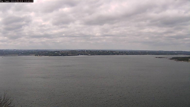 Lake Travis webcam, January 19, 2016 11:50 AM CT