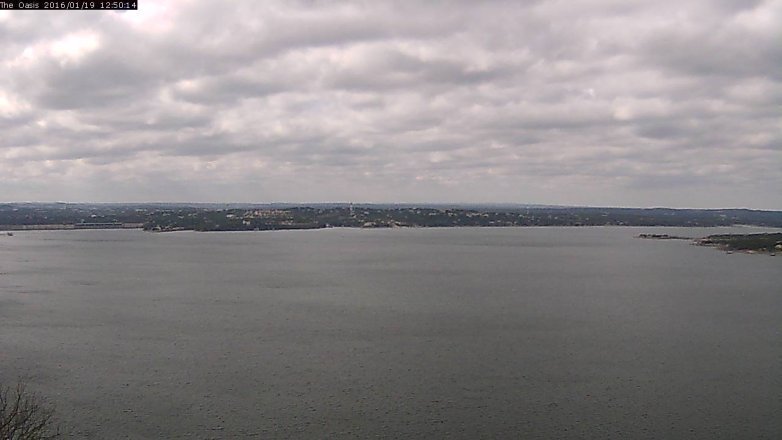 Lake Travis webcam, January 19, 2016 11:55 AM CT