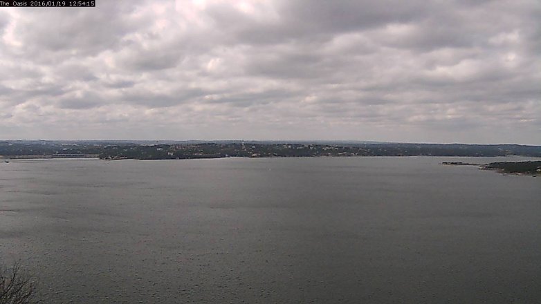 Lake Travis webcam, January 19, 2016 12:00 PM CT