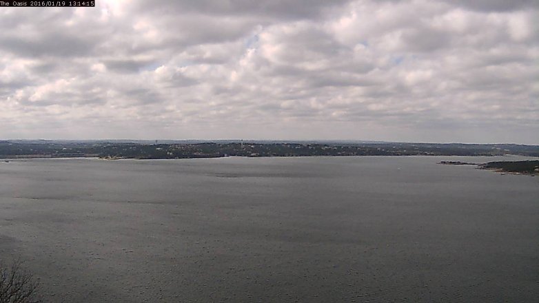 Lake Travis webcam, January 19, 2016 12:20 PM CT