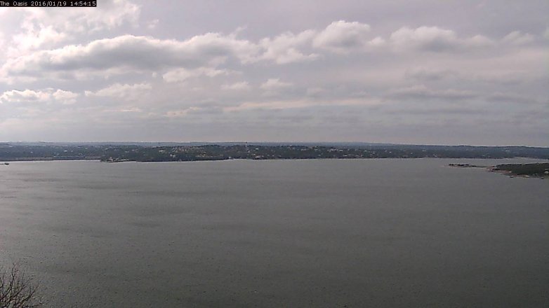 Lake Travis webcam, January 19, 2016 2:00 PM CT