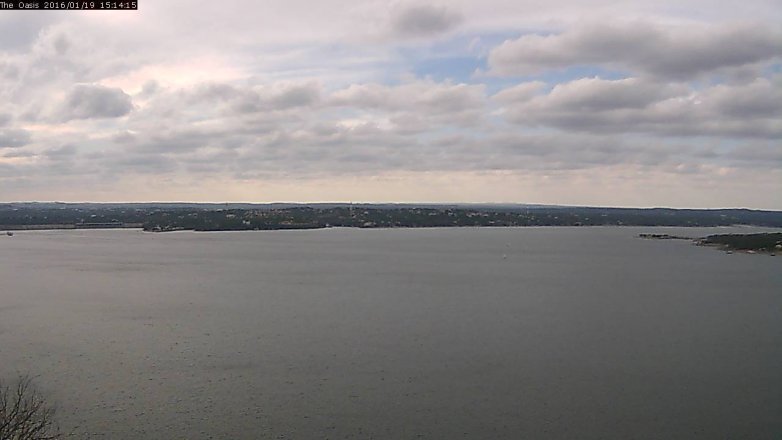 Lake Travis webcam, January 19, 2016 2:20 PM CT
