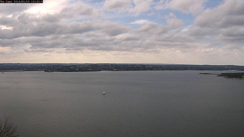 Lake Travis webcam, January 19, 2016 2:25 PM CT