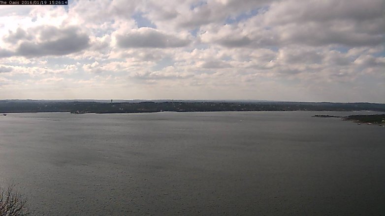 Lake Travis webcam, January 19, 2016 2:30 PM CT