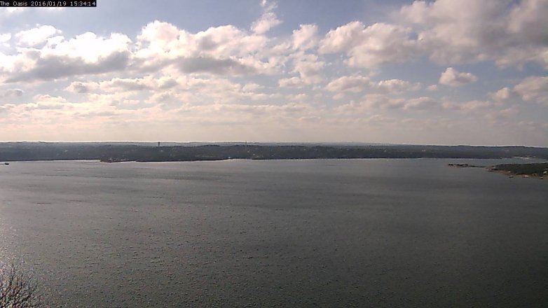 Lake Travis webcam, January 19, 2016 2:40 PM CT