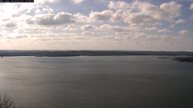 Lake Travis webcam, January 19, 2016 2:45 PM CT