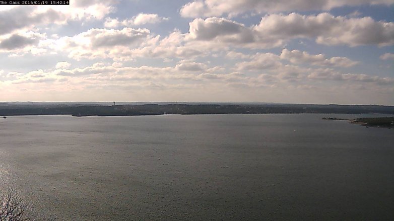 Lake Travis webcam, January 19, 2016 2:50 PM CT