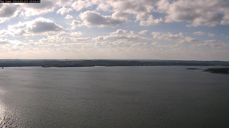 Lake Travis webcam, January 19, 2016 3:00 PM CT