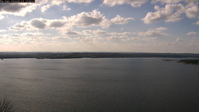 Lake Travis webcam, January 19, 2016 3:05 PM CT