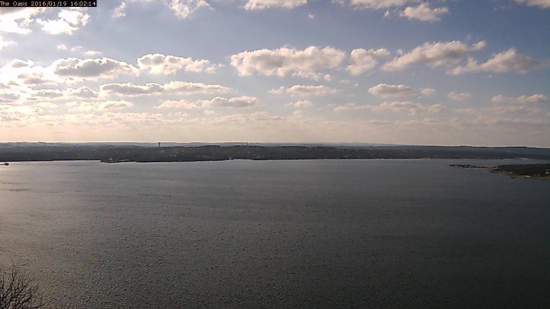 Lake Travis webcam, January 19, 2016 3:10 PM CT