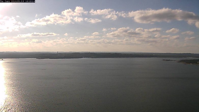 Lake Travis webcam, January 19, 2016 3:25 PM CT