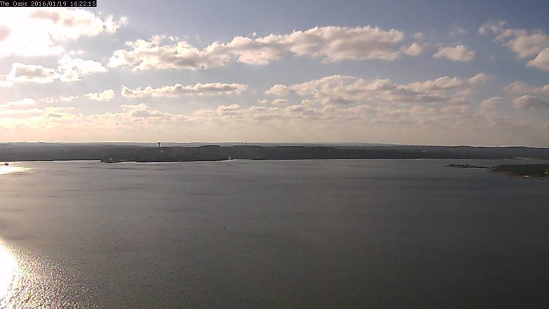Lake Travis webcam, January 19, 2016 3:30 PM CT